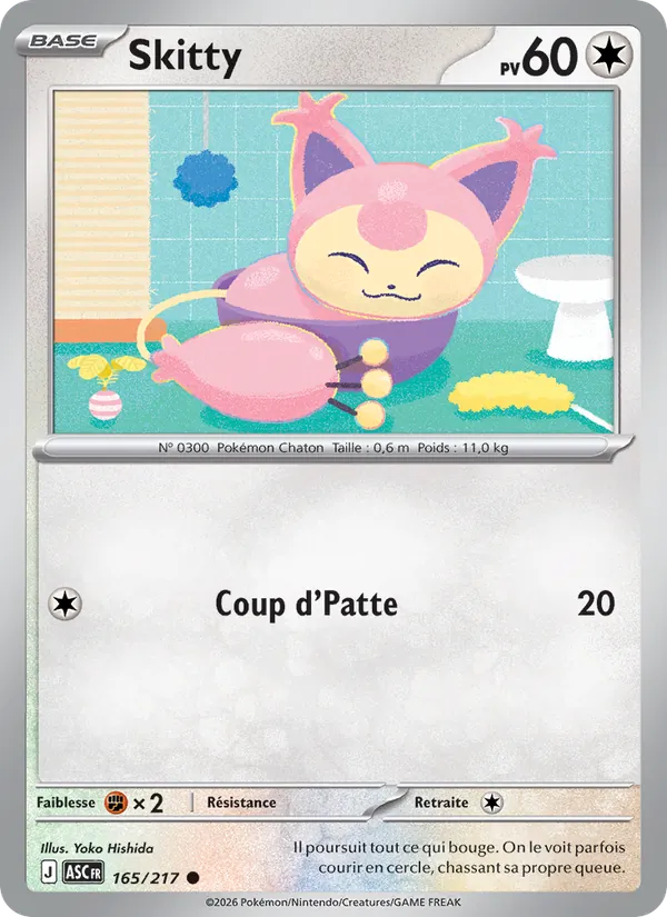 Skitty Héros Transcendants 165/217