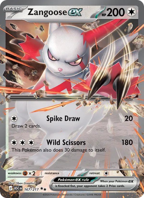 Zangoose ex Ascended Heroes 167/217