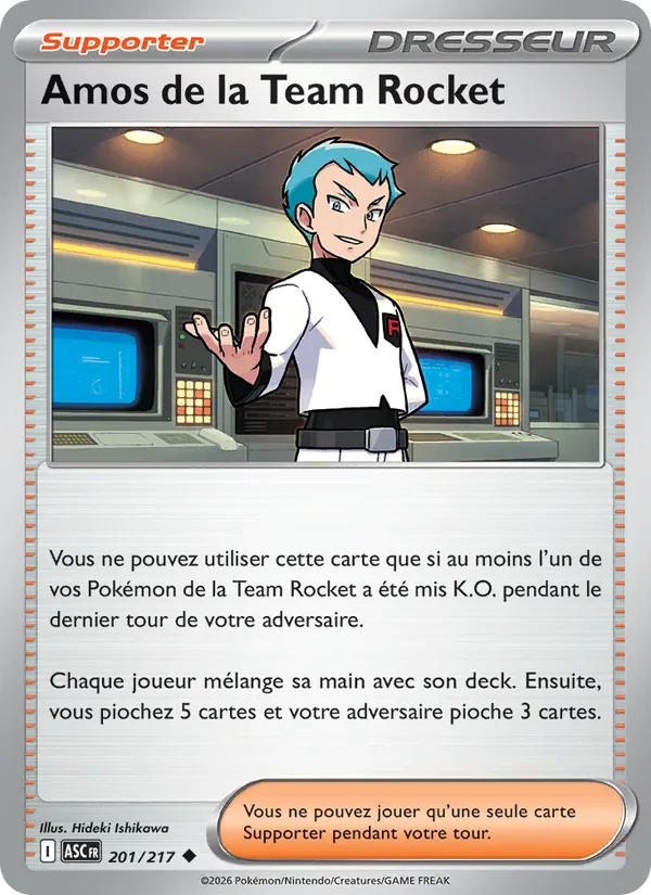 Amos de la Team Rocket Héros Transcendants 201/217