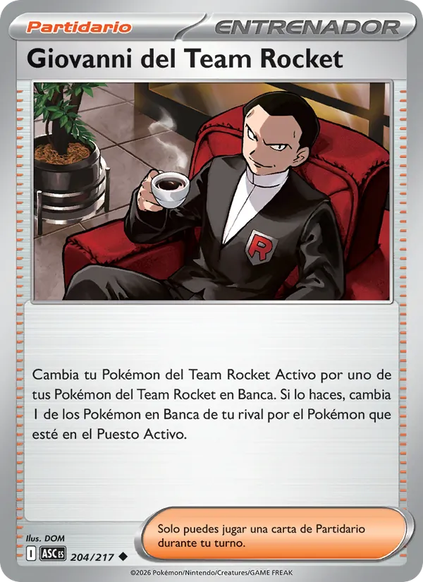 Giovanni del Team Rocket Héroes Ascendentes 204/217