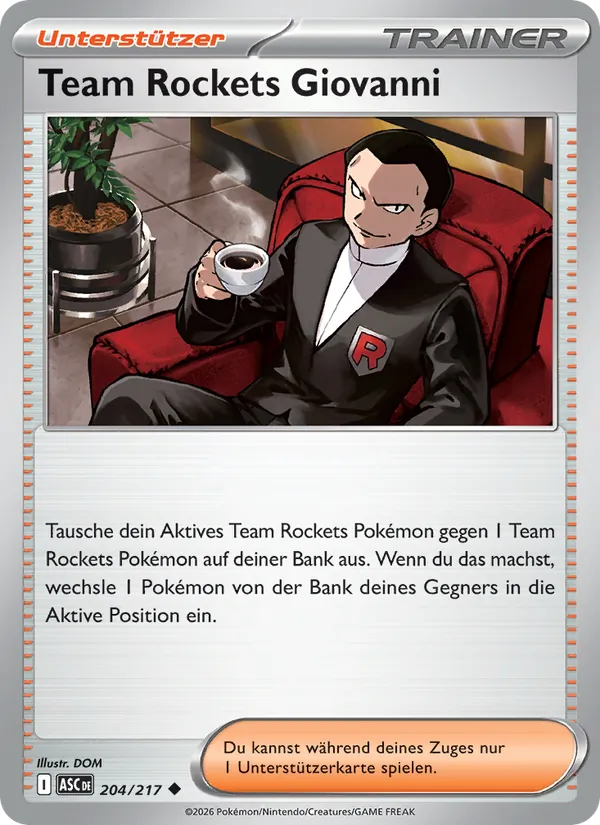 Team Rockets Giovanni Erhabene Helden 204/217