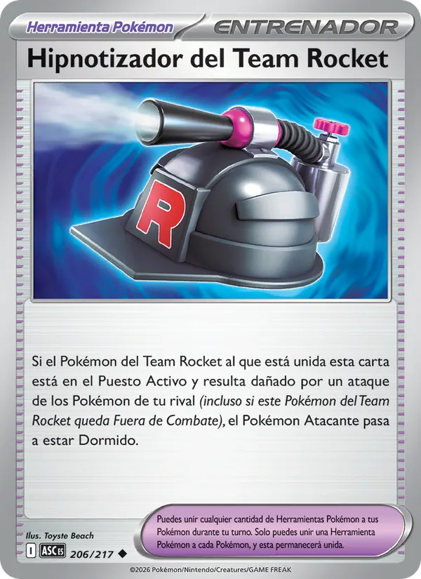 Hipnotizador del Team Rocket Héroes Ascendentes 206/217
