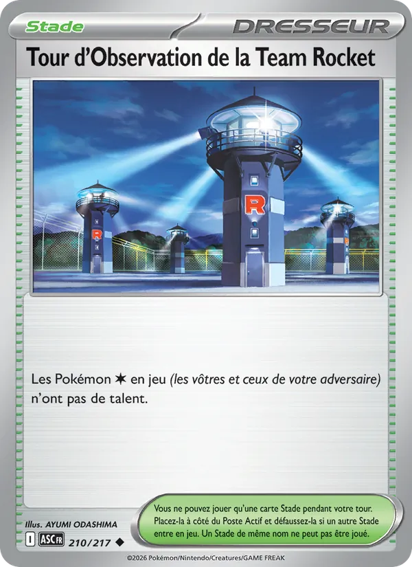 Tour d'Observation de la Team Rocket Héros Transcendants 210/217