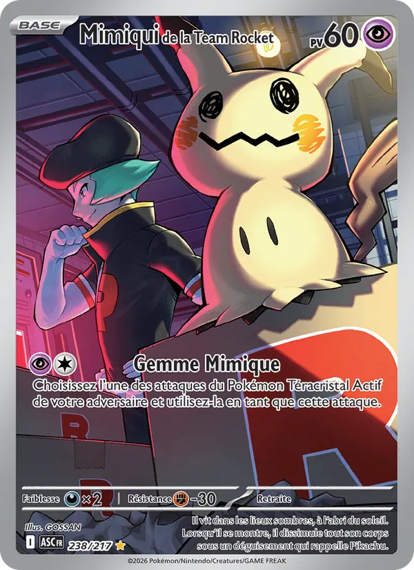 Mimiqui de la Team Rocket Héros Transcendants 238/217