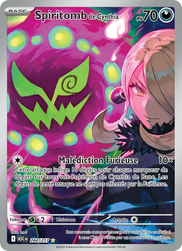 Spiritomb de Cynthia Héros Transcendants 244/217