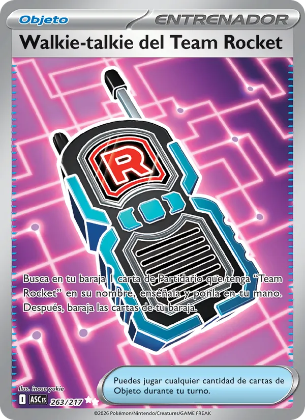 Walkie-talkie del Team Rocket Héroes Ascendentes 263/217