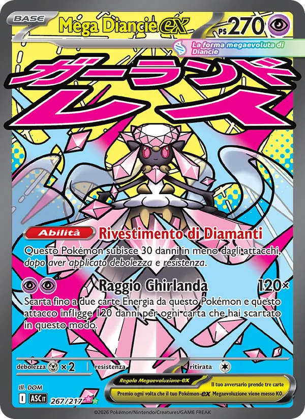 Mega Diancie-ex Ascesa Eroica 267/217
