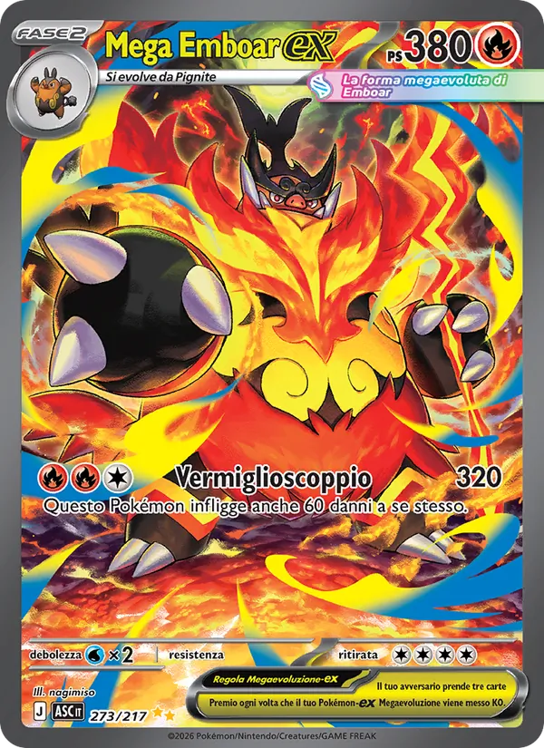 Mega Emboar-ex Ascesa Eroica 273/217