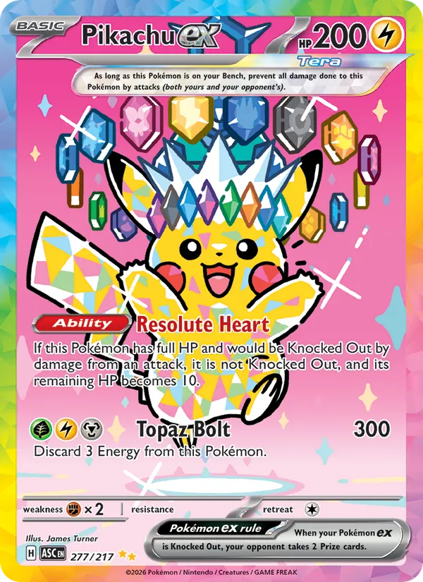 Pikachu ex Ascended Heroes 277/217