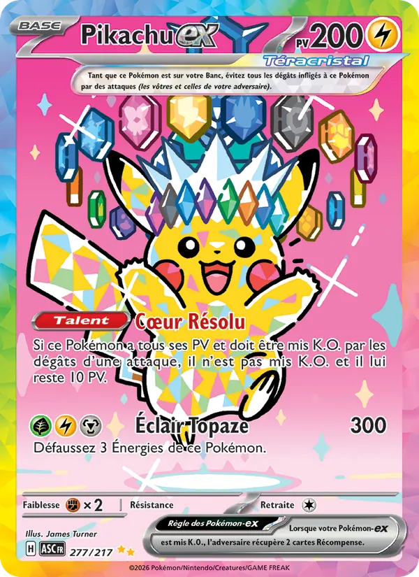 Pikachu-ex Héros Transcendants 277/217