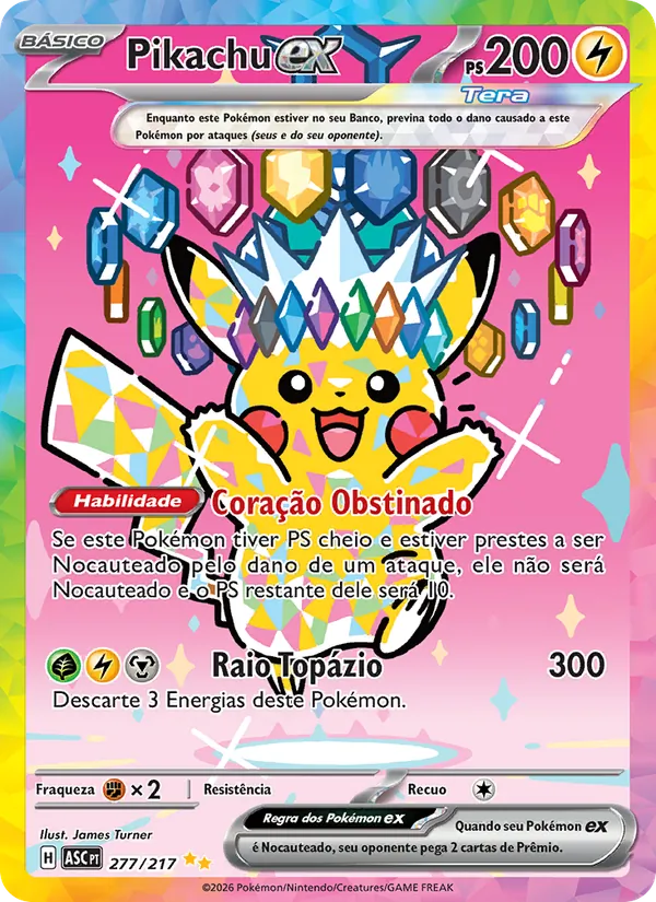 Pikachu ex Heróis Excelsos 277/217