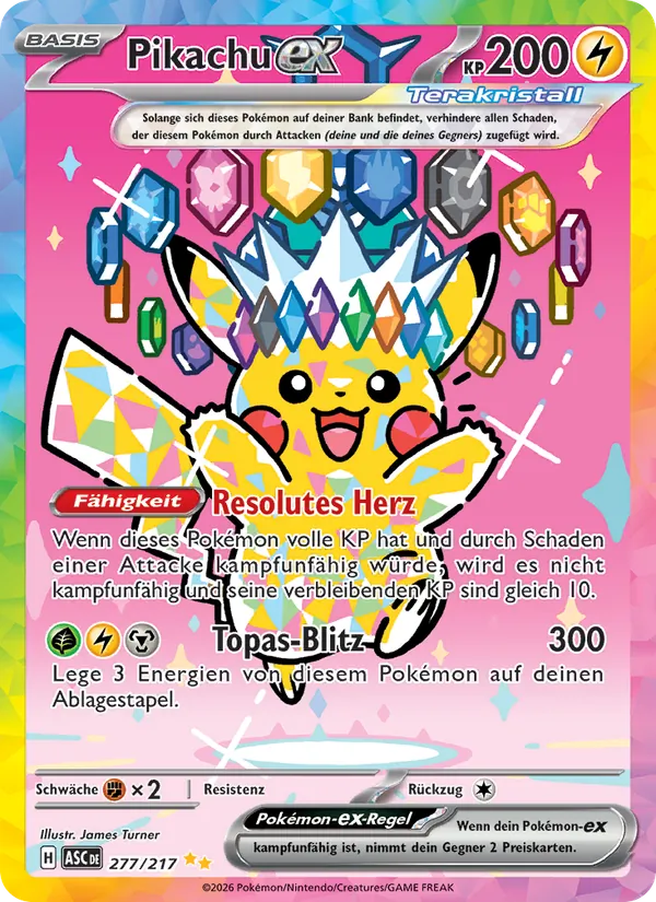 Pikachu-ex Erhabene Helden 277/217