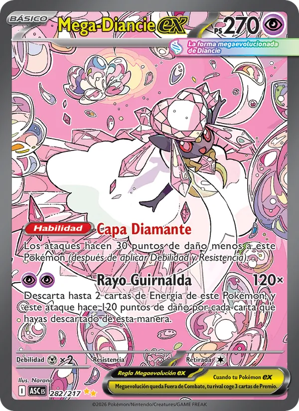 Mega-Diancie ex Héroes Ascendentes 282/217