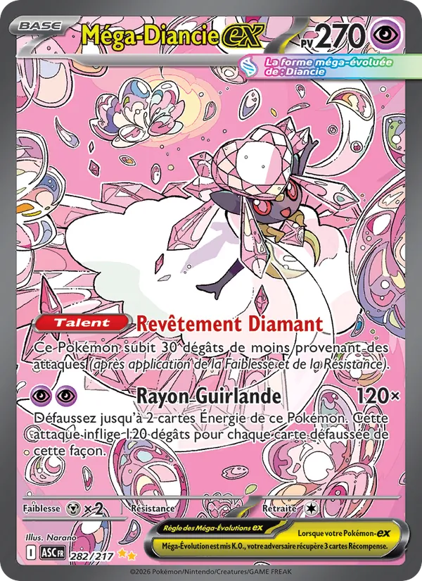 Méga-Diancie-ex Héros Transcendants 282/217