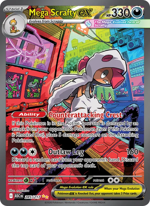 Mega Scrafty ex Ascended Heroes 285/217