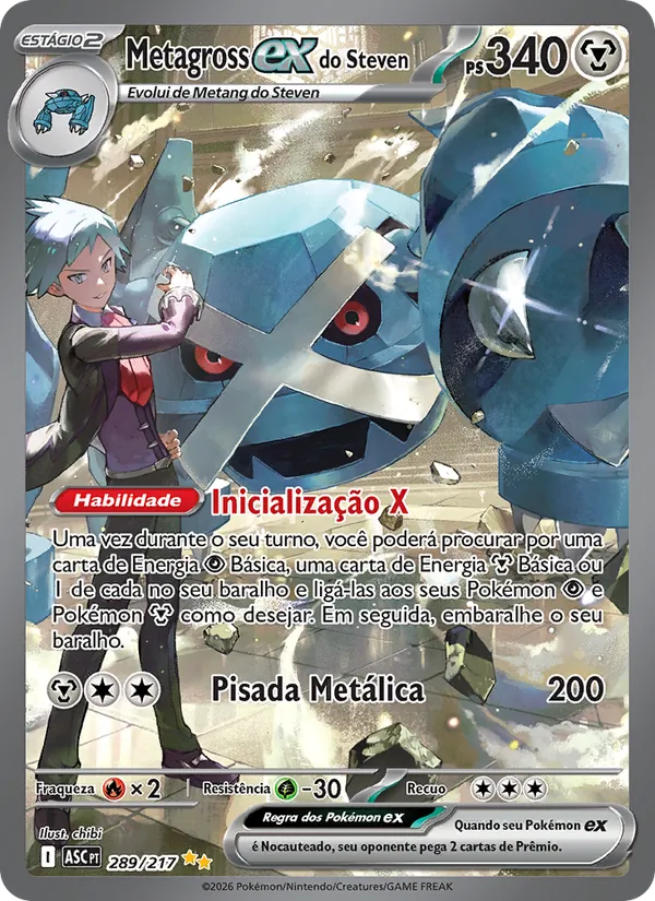 Metagross ex do Steven Heróis Excelsos 289/217