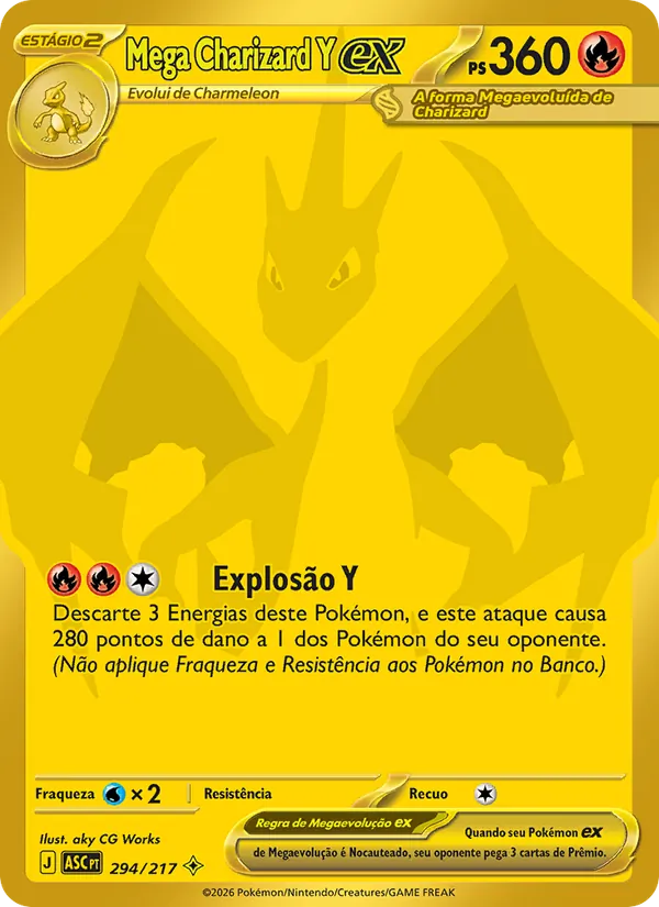Mega Charizard Y ex Heróis Excelsos 294/217