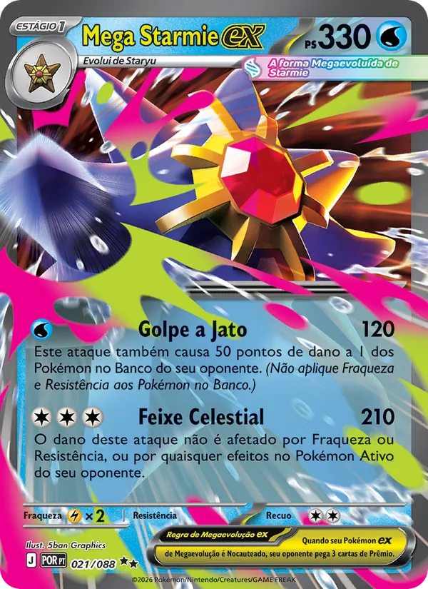 Mega Starmie ex Equilíbrio Perfeito 021/88
