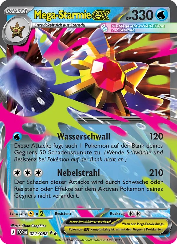 Mega-Starmie-ex Optimale Ordnung 021/88