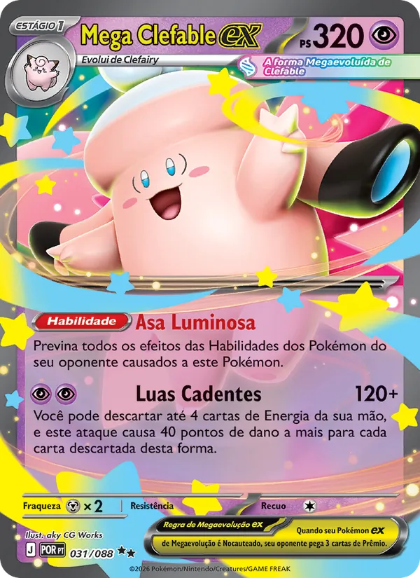 Mega Clefable ex Equilíbrio Perfeito 031/88