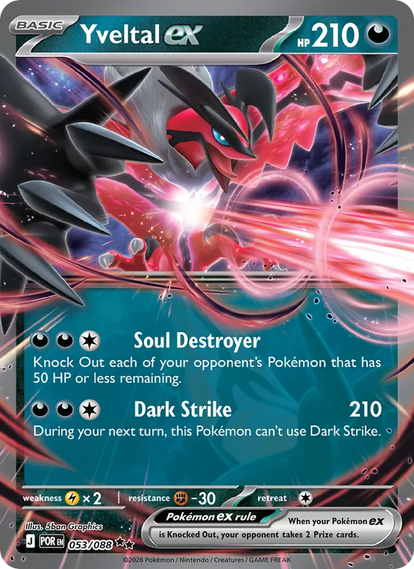 Yveltal ex Perfect Order 053/88