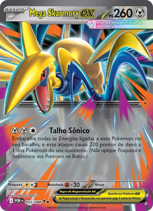 Mega Skarmory ex Equilíbrio Perfeito 055/88