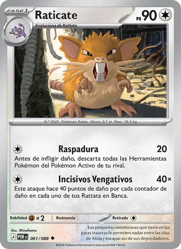 Raticate Equilibrio Perfecto 061/88