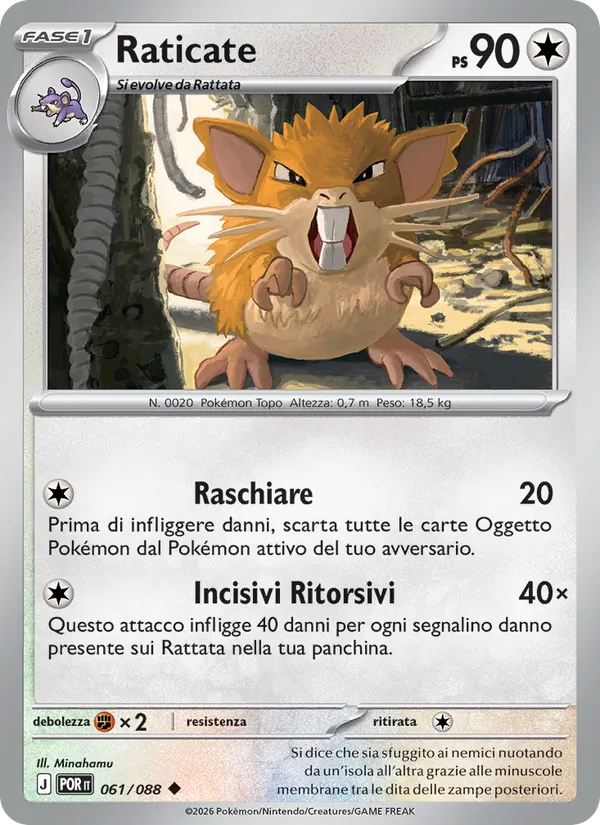Raticate Equilibrio Perfetto 061/88