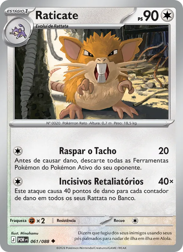 Raticate Equilíbrio Perfeito 061/88