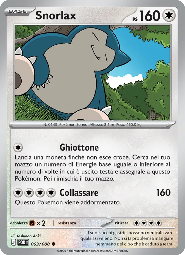 Snorlax Equilibrio Perfetto 063/88