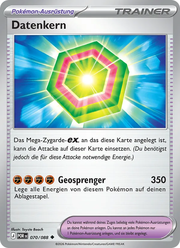 Datenkern Optimale Ordnung 070/88