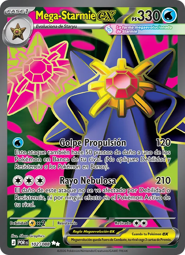 Mega-Starmie ex Equilibrio Perfecto 102/88