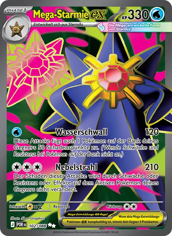 Mega-Starmie-ex Optimale Ordnung 102/88