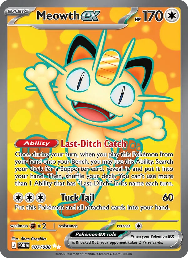 Meowth ex Perfect Order 107/88
