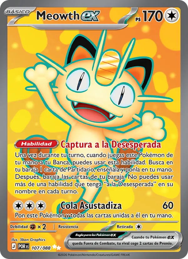 Meowth ex Equilibrio Perfecto 107/88