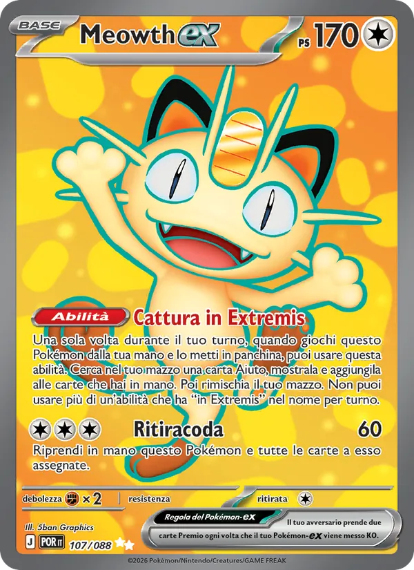 Meowth-ex Equilibrio Perfetto 107/88