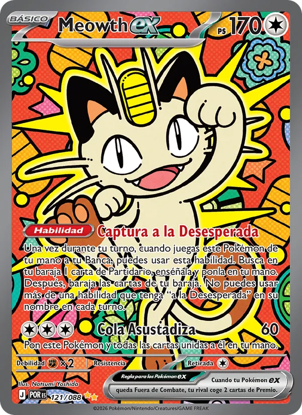 Meowth ex Equilibrio Perfecto 121/88