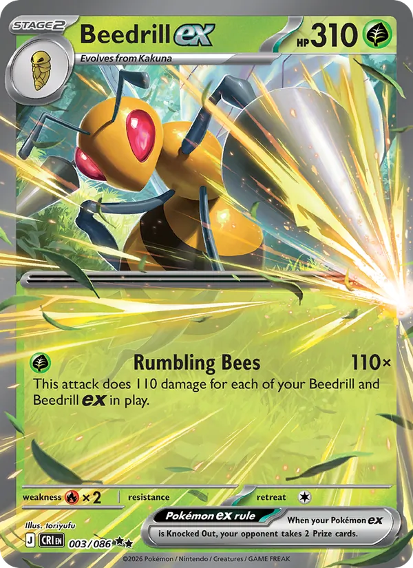 Beedrill ex Chaos Rising 003/86