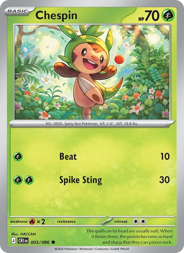 Chespin Chaos Rising 005/86