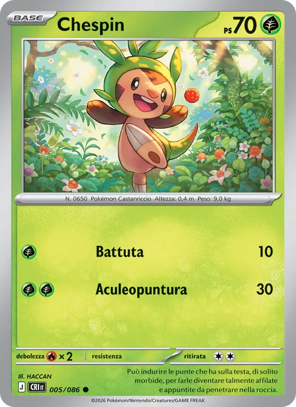 Chespin Caos Nascente 005/86