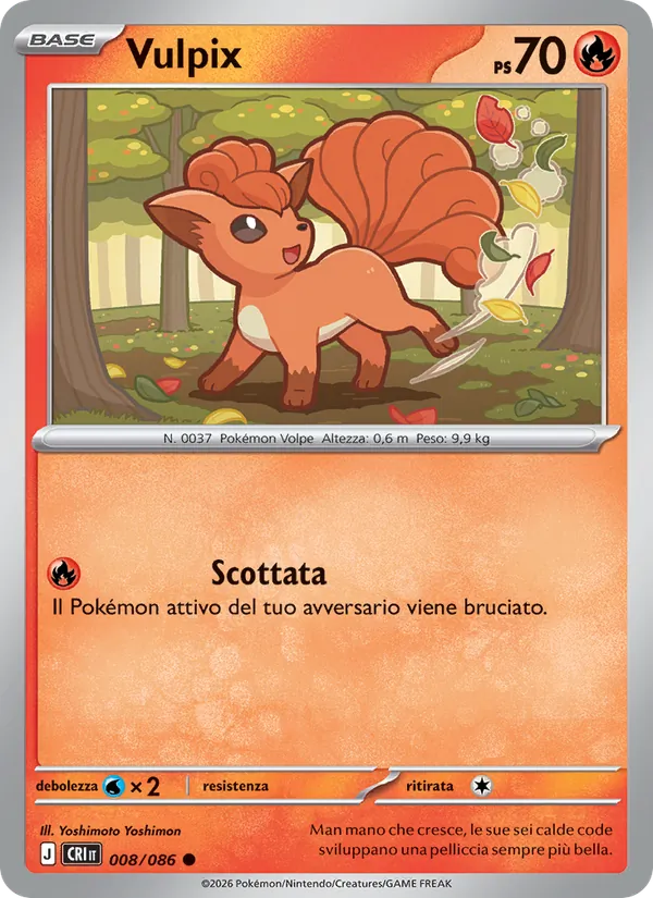 Vulpix Caos Nascente 008/86
