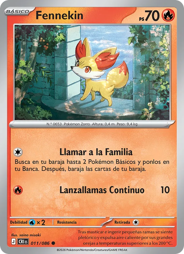 Fennekin Caos Creciente 011/86