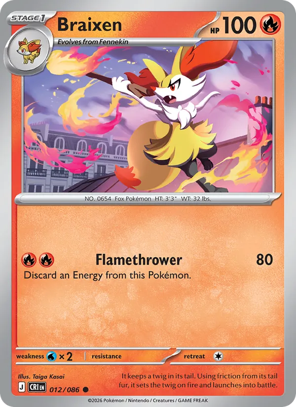 Braixen Chaos Rising 012/86