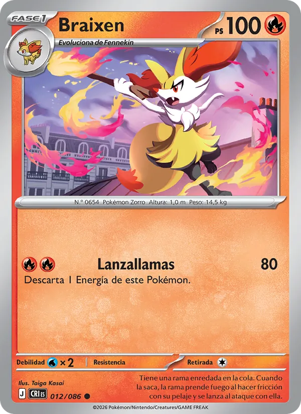 Braixen Caos Creciente 012/86