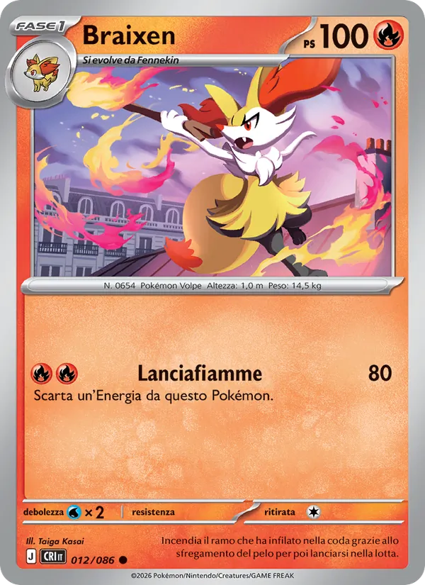 Braixen Caos Nascente 012/86
