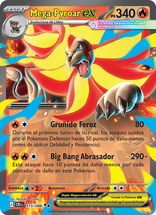 Mega-Pyroar ex Caos Creciente 015/86