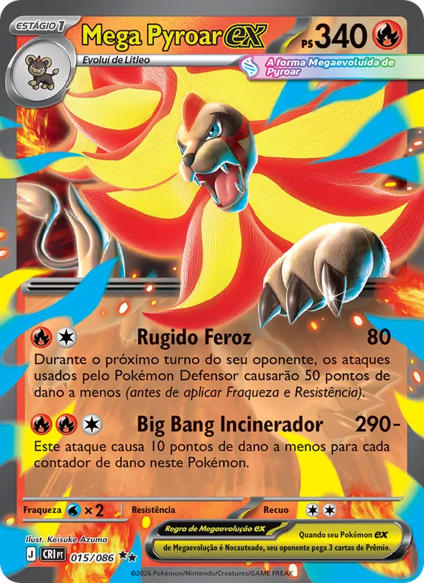 Mega Pyroar ex Caos Ascendente 015/86