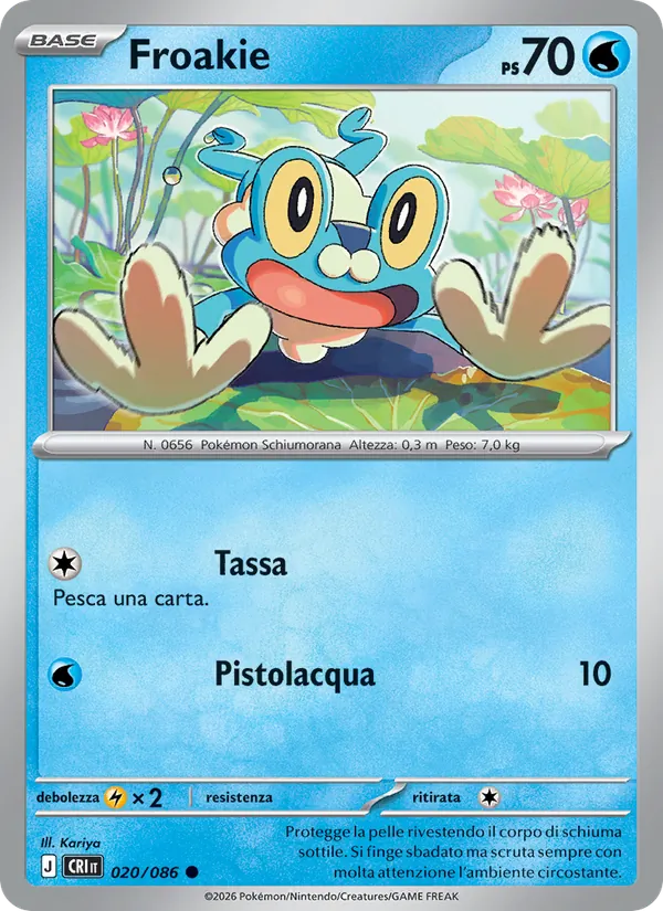 Froakie Caos Nascente 020/86
