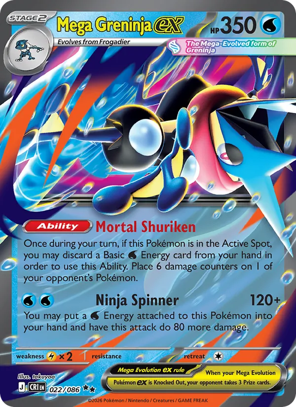 Mega Greninja ex Chaos Rising 022/86
