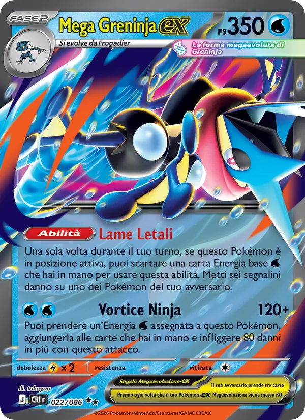 Mega Greninja-ex Caos Nascente 022/86
